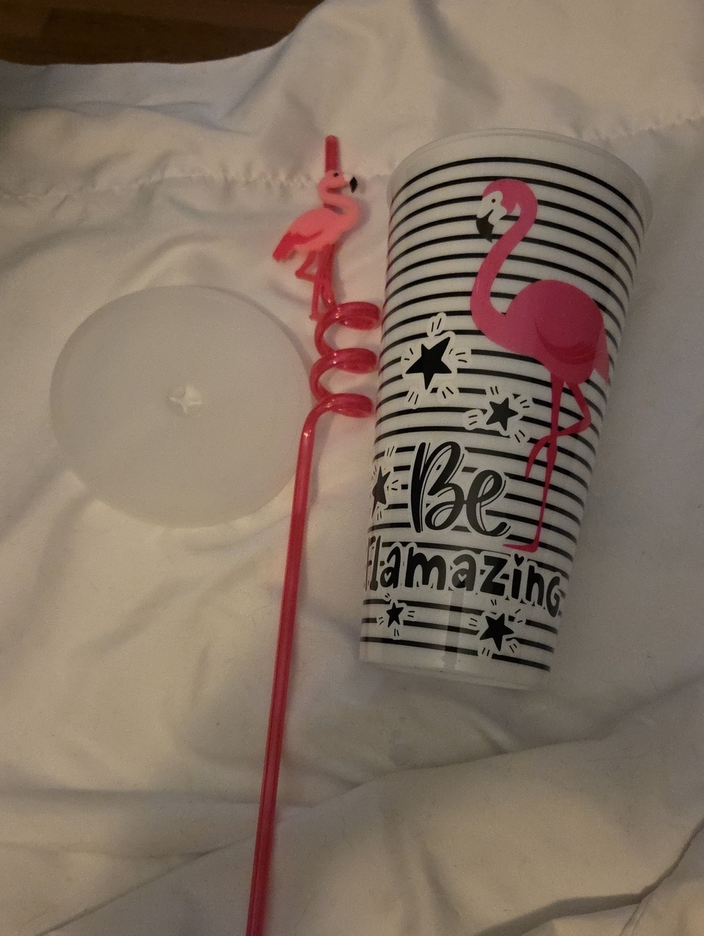 Pink Flamingo Party Cup with Flamingo Straw - Be Flamazing